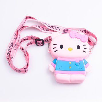 Дитяча силіконова сумочка Hello Kitty 13*10*3 см Рожева HP-55-1P HP-55-1P фото