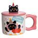 Чашка фарфоровая с крышкой Kitten's Birthday 400 (мл) подарочная кружка прикольная чашка для детей на подарок Розовый Yiwu Рожевий FM-24C фото 1