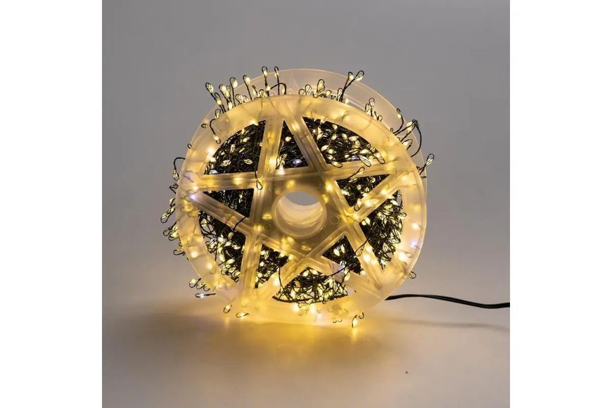 Гирлянда Роса на катушке фейерверк - мишура от USB, 50м, 1500LED + пульт теплый G5825 фото