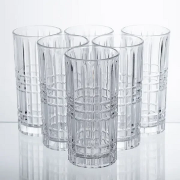 Набір склянок Geometric Glass 6 штук по 300 мл з рельєфним візерунком HP-17-3 HP-17-3 фото