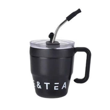 Термокружка Coffee & Tea с трубочкой черная HP-14-23B HP-14-23B фото
