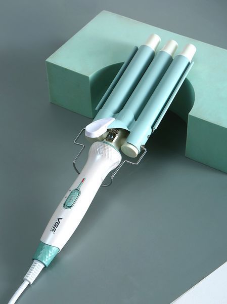 Плойка для волос тройная с регулятором температуры фарфоровая VGR HP-V-595 HP-V-595 фото