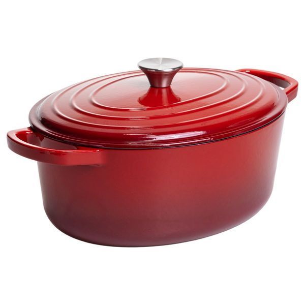 Гусятница чугунная эмалированная 6 л, красный Yiwu HP-FLG-17 RED HP-FLG-17 RED фото