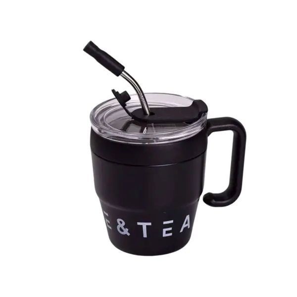 Термочашка Coffee & Tea з трубочкою чорна HP-14-23B HP-14-23B фото
