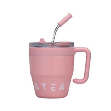 Термокружка Coffee & Tea с трубочкой розовая HP-14-23P HP-14-23P фото