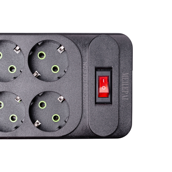 Мережевий фільтр подовжувач 3 м на 6 розеток 4 USB 2 Type-C та кнопкою вимкнення HP-5-15 HP-5-15 фото