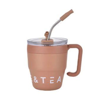 Термокружка Coffee & Tea с трубочкой коричневая HP-14-23BR HP-14-23BR фото