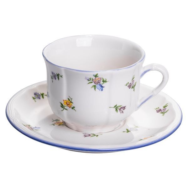 Столовый набор посуды тарелок и чашек 32 предмета на 6 персон Retro Floral фарфоровый, обеденный столовый сервиз тарелок YY78-9A YY78-9A фото