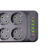 Сетевой фильтр удлинитель 5 м на 6 розеток 4 USB 2 Type-C и кнопкой выключения HP-5-16 HP-5-16 фото 5