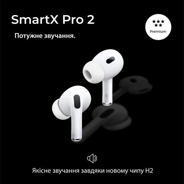 Навушники бездротові TWS SmartX Pro 2 Premium Bluetooth навушники з мікрофоном SAP2P SAP2P фото