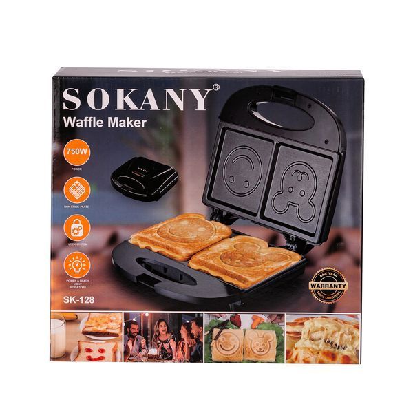 Вафельниця Sokany для панкейків 750 Вт на 2 панкейки SK128 SK128 фото
