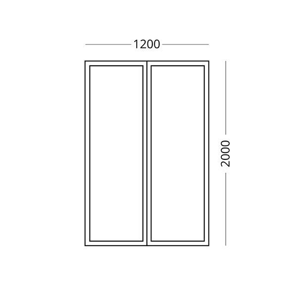 Москітна сітка на магнітах для дверей 120x200 см титан MN-1200 TT фото