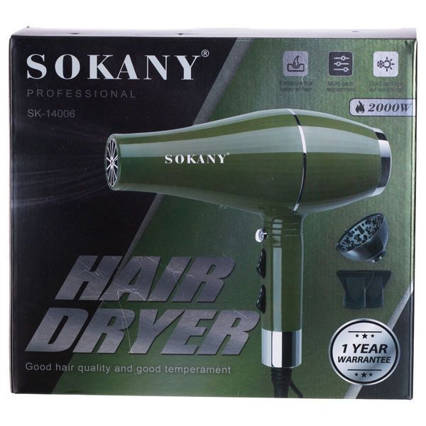 Фен для волосся з концентратором 2000 Вт Sokany SK-14006 SK-14006 фото