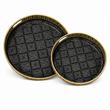 Набор подносов декоративных Black Spirit 2 штуки 37/32.5 см черный HP-HK-B3 HP-HK-B3 фото