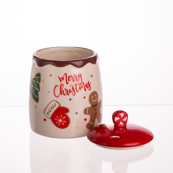 Банка для сыпучих продуктов с крышкой из фарфора 9&times;13 (см) Merry Christmas CR-1-42 фото