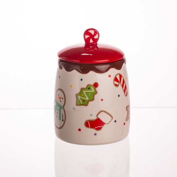 Банка для сыпучих продуктов с крышкой из фарфора 9&times;13 (см) Merry Christmas CR-1-42 фото