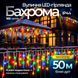 Вулична гірлянда бахрома 50 (м) 1500 led світлодіодів зовнішня мультиколор білий дріт Garlando 50м 50MWML фото