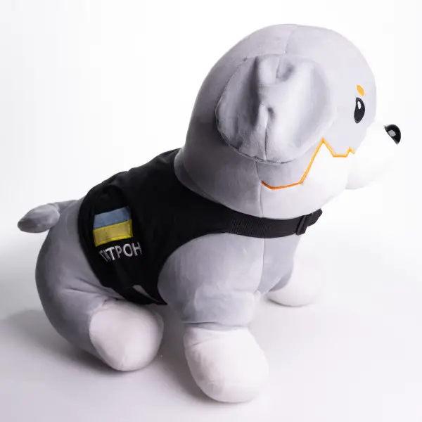 Игрушка-подушка Пес Патрон с пледом 110x140 см серый 509-6G 509-6G фото