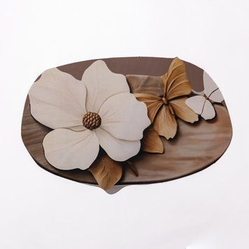 Коврик для ванной комнаты с 3D-эффектом Petal Relief 58*38 см диатомитовый Коричневый HP-42-35 HP-42-35 фото
