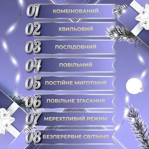 Світлодіодна гірлянда Роса 500 LED 50 метрів з пультом, біла 1733035W фото