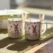 Набір подарункових чашок порцелянових Garden Rabbits 2 штуки по 300 мл із ложками Yiwu Білий HP-7323-3 фото 2