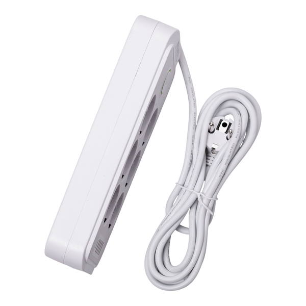 Мережевий фільтр подовжувач F06U на 6 розеток 4 USB 1 Type-C та кнопкою відключення 3 м Білий HP-5-23 HP-5-23 фото