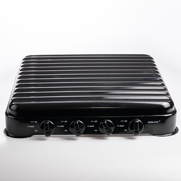 Газовая плита настольная на 4 конфорки Sokany кемпинговая SK-6004-Black SK-6004-Black фото