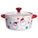 Супниця порцелянова Santa новорічна 800 (мл) з кришкою Yiwu FM-CS-9A FM-CS-9A фото 1