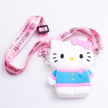 Дитяча силіконова сумочка Hello Kitty 13*10*3 см Білий HP-55-1W HP-55-1W фото