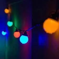 RGB вулична гірлянда 10 Е27 IP44 чорна 10 метрів Horoz CARNAVAL-F10 з лампами Feron комплект М16217 фото