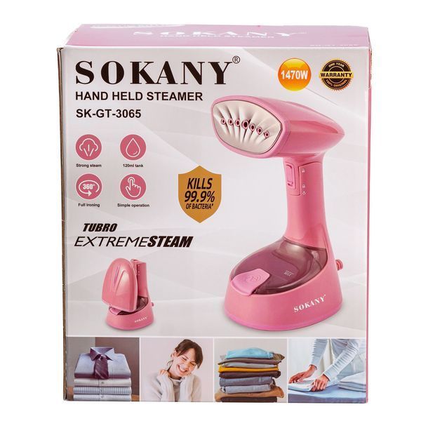 Паровий відпарювач для одягу Sokany 1300 Вт Рожевий SKGT3065P SKGT3065P фото