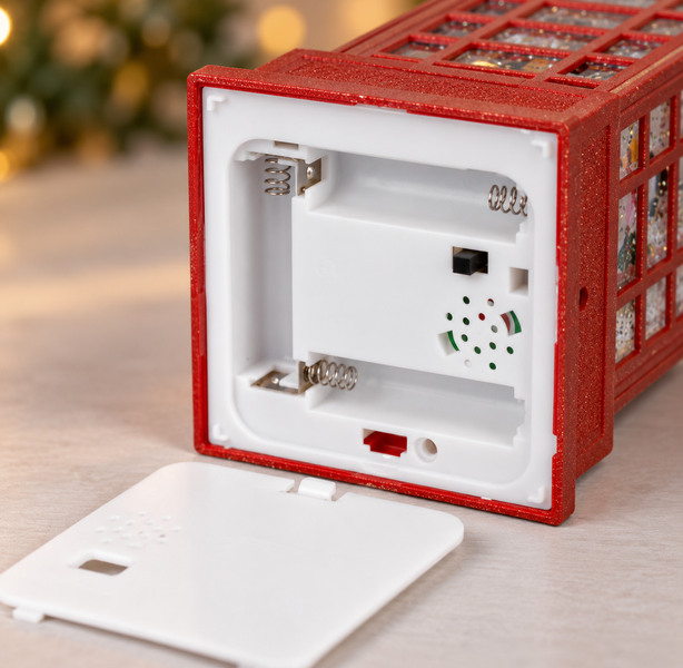 Нічник 25 см новорічний Телефонна будка LED USB sp10103 фото