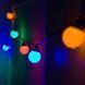 RGB вулична гірлянда 10 Е27 IP44 чорна 10 метрів Horoz CARNAVAL-F10 з лампами Feron комплект М16217 фото 7