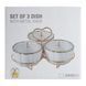 Менажниця порцелянова на металевій підставці на 3 секції HP-1208 HP-1208 фото 7