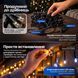 Вулична гірлянда бахрома 50 (м) 840 led світлодіодів зовнішня жовта чорний дріт Garlando Жовтий 50м 50MBY фото 4