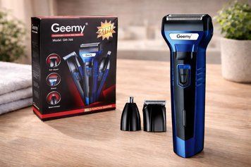Мужской набор Geemy GM-566 3 в 1 для ухода за волосами, бородой, триммер для носа, бритва Karna GM566 фото