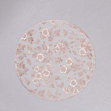 Коврик для сервировки стола Flowers 38 см, бронза Yiwu HP-36327-12BR фото