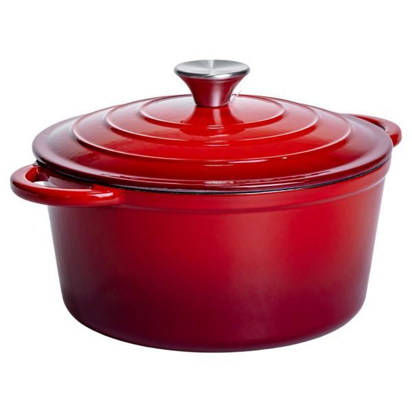 Кастрюля чугунная эмалированная 4 л, красный Yiwu HP-FLG-1 RED HP-FLG-1 RED фото