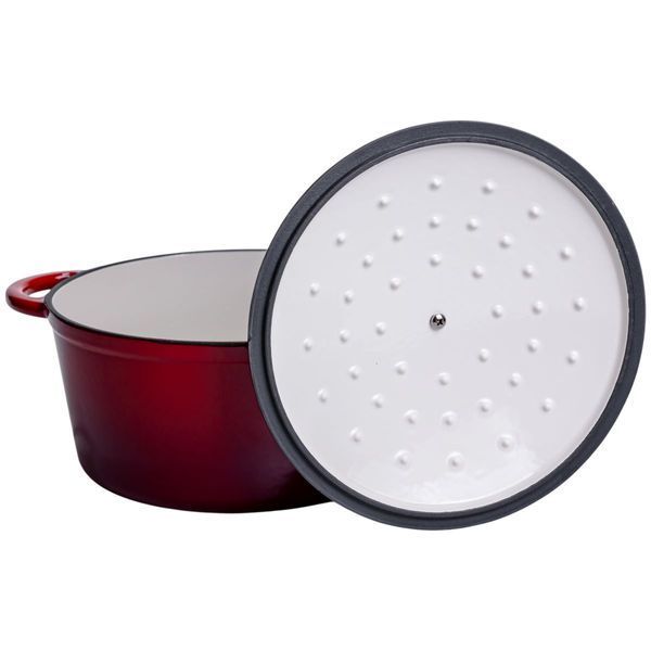 Кастрюля чугунная эмалированная 4 л, красный Yiwu HP-FLG-1 RED HP-FLG-1 RED фото