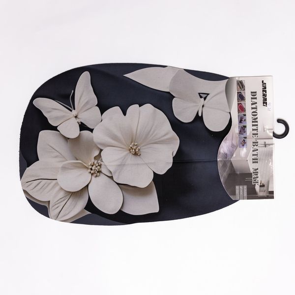 Коврик для ванной комнаты с 3D-эффектом Petal Relief 58*38 см диатомитовый Черный HP-42-38 HP-42-38 фото