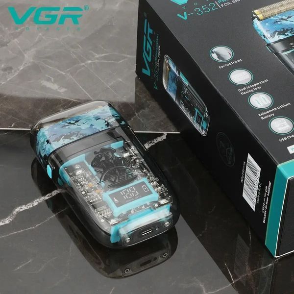 Електробритва VGR V-352 шейвер, подвійне лезо, IPX5, LED Display sp9721 фото
