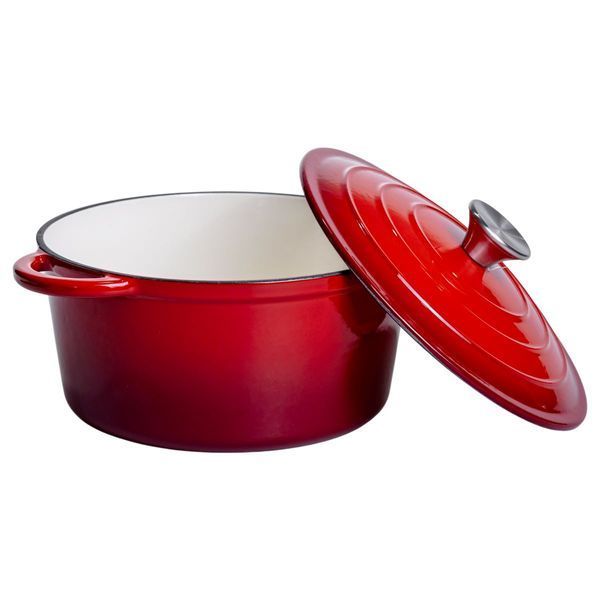 Кастрюля чугунная эмалированная 4 л, красный Yiwu HP-FLG-1 RED HP-FLG-1 RED фото