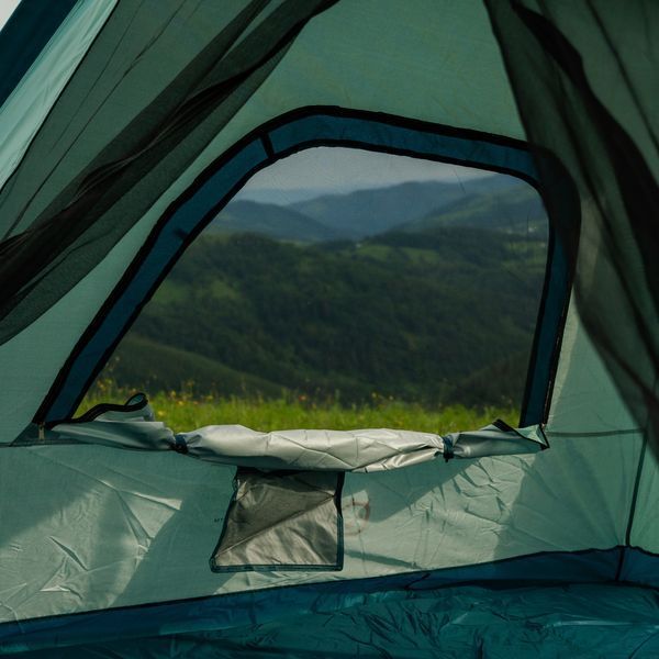 Палатка кемпинговая 3-местная с тентом 235*235*155 см синий LU005BL LU005BL фото