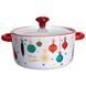 Супница фарфоровая Merry Christmas новогодняя 800 (мл) с крышкой Yiwu FM-CS-9B FM-CS-9B фото 1