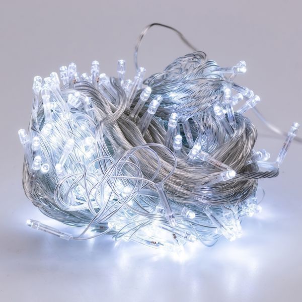 Гирлянда нить светодиодная GarlandoPro 171 LED 16м 8 режимов гирлянда новогодняя Белый W300LEDW W300LEDW фото