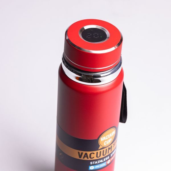 Термос Vacuum Sports з датчиком температури 1 л червоний HP-14-30R HP-14-30R фото
