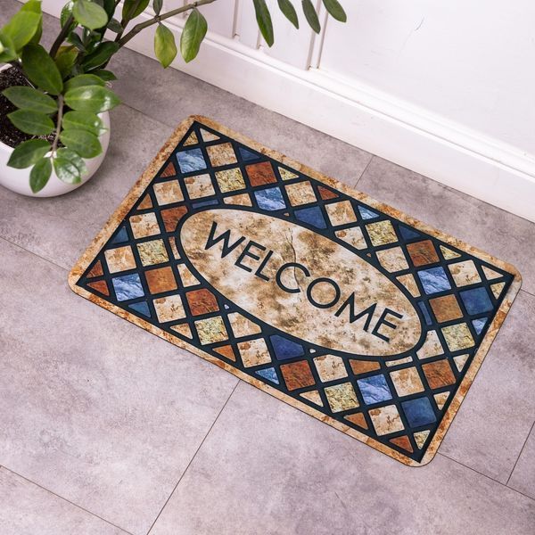 Килимок придверний Framed Welcome 58*38 см діатомітовий HP-42-40 HP-42-40 фото