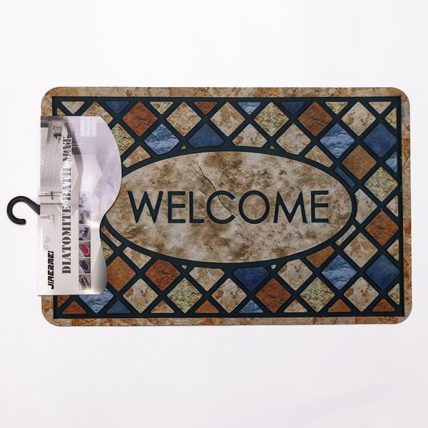 Килимок придверний Framed Welcome 58*38 см діатомітовий HP-42-40 HP-42-40 фото