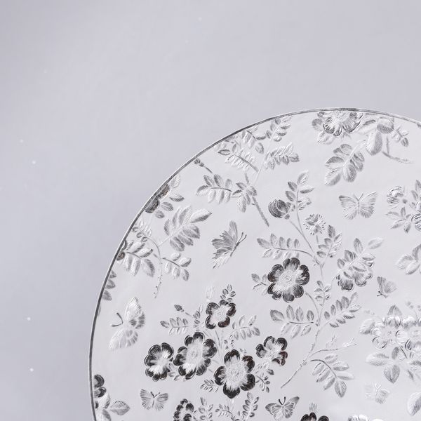 Килимок для сервірування столу Flowers 38 см, срібло Yiwu HP-36327-12G фото