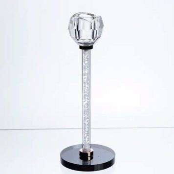 Стеклянный подсвечник Crystal Pillar 22см на стол высокий декоративный HP-7-26 HP-7-26 фото